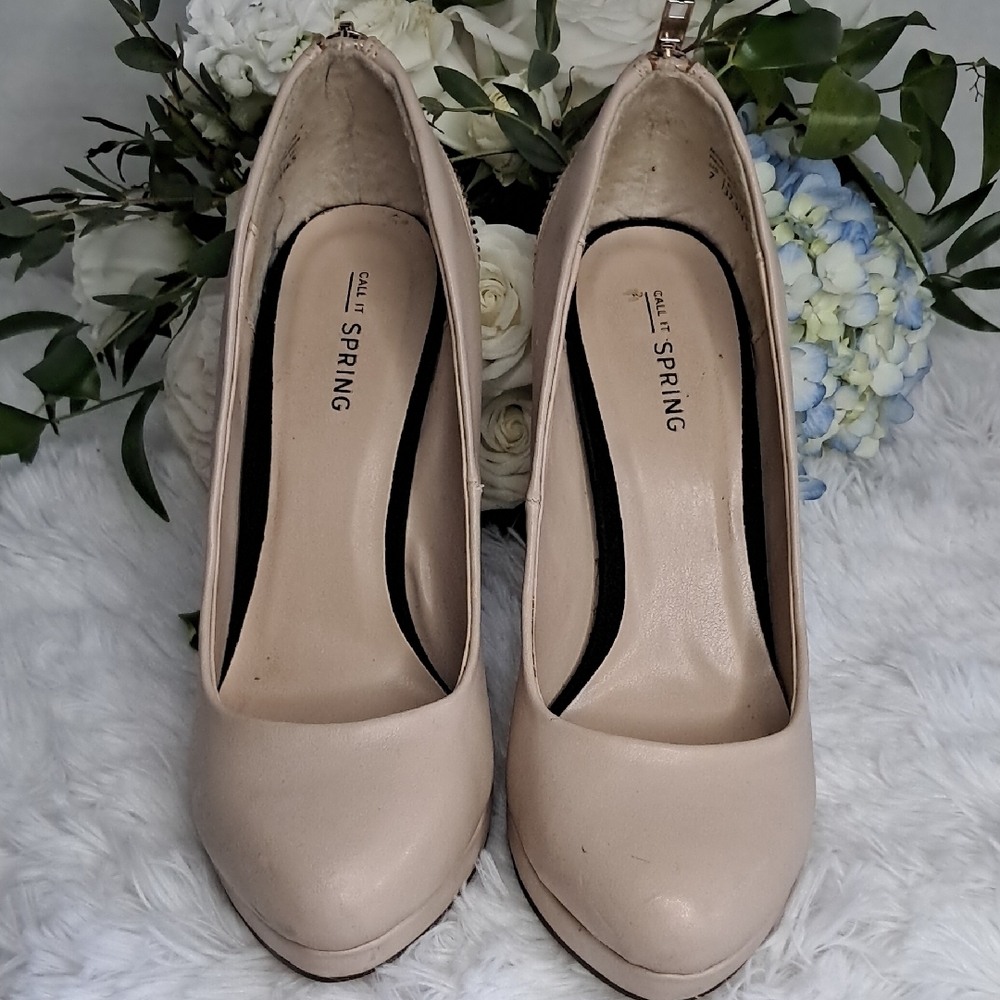Call It Spring Cream Heels Classic Pumps